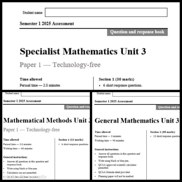 2025 All Mathematics Unit 3 BUNDLE